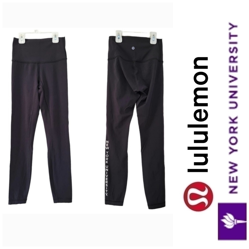 lululemon athletica Black Leggings with New York University Logo
